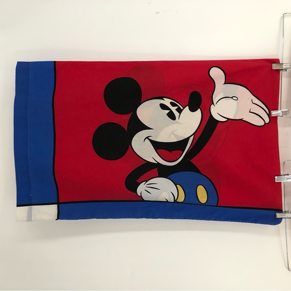 Vintage Mickey Mouse Standard Size Pillowcase red blue